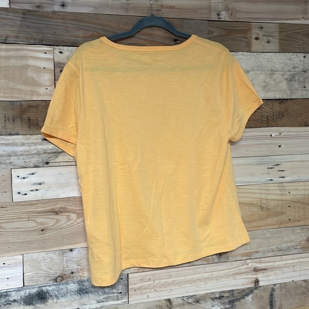 J. Crew size XL organic slub tee in bright orange boxy fit - Picture 6 of 6